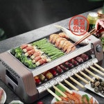 가정용 전기 꼬치 바베큐 그릴 야외 피크닉 다기능 고품질 철판 : 명촌산업