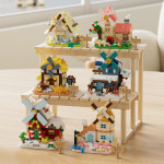 [알꿀밤-나노블럭-건축] MS 미니 풍차 하우스 6종 세트 : 알꿀밤