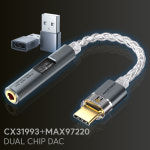 꼬다리 DAC C타입 A타입 이어폰 3.5mm 젠더 CX31993 MAX97220 : 아모란나 디지털