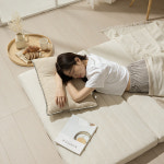 천연라텍스 매트리스 3단 접이식 매트리스 바닥 침대 라텍스 매트 매트릭스 5cm HS : 더코이즈