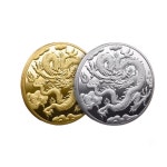 용의 해 기념 장룡 고개 들어 금빛 은색 띠 생일 동전 행운 선물 골드1개 : 픽텔포