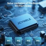JCYMELE 썬더볼트 도킹 스테이션 3 모니터 4K@60Hz, 디스플레이링크 기술이 적용된 M1 M2 M3 M4 MacBook Pro/Air, 19인치 USB C 도크... 
