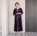 할머니잠옷 60대 엄마옷 중년여성옷 할머니내복 피치기모원피스 H8331 : 쉬즈마담