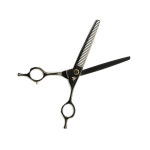 흑조 티타늄 요술가위 33발 애견 강아지 미용가위 셀프미용 전문가용 흑조가위 : 흑조