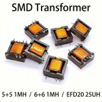 EFD20 초박형 SMD 전원 트랜스포머 1mH 5+5 6+6 뷰티 장비/포토플래시 충전기/LED 조명 드라이브/고효율 : 소로유통N