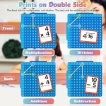 프리미엄 톨람 수학 플래시 카드 덧셈, 시간 보드, 5학년, 6학년 게임 어린이용 부서, 4학년, 차트, + 표 곱셈 2학년, 3학년, 뺄셈 1학년, 조작... 