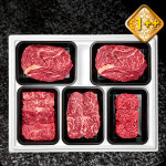 [하누와우]명품 횡성한우 1++등급 혼합선물세트1.5kg(1++등/등/특/채/불3) : 하누와우횡성한우