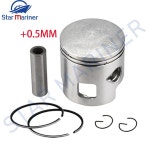 346-00004-1 Tohatsu Nissan Mercury 선외기 모터 용 피스톤 세트 및 링 68.5MM 2T 25HP + : 썰틴