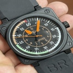 46mm 자동 기계식 남성용 시계 AIRSPEED BELL AVIATION FLIGHT 한정판 블랙 러버 : 시드컴퍼니2