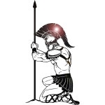 대형 비닐 벽 데칼 스파르타 전사 고대 그리스 군용 장식 스티커 벽화 (g5239) 블랙 L 24.43 in X 45 in : 프라임픽스넘버원