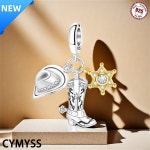 CYMYSS 2025 새로운 순수 실버 서부 카우보이 펜던트 여성 파티 보석 선물에 적합 매력 하나 : 달콤푸딩