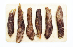 양 떡심 소고기 말이 100g 오래먹는 대형견 다이어트 강아지 수제 간식 저지방 육포 : 명랑견생