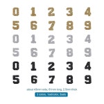 패셔웰리 30Pc 블링 번호 0~9 라인스톤 패치 스퀸 아이언 온 어플라이크 핫픽스 스파클링 장식 배지 의류 가방 청바지 재킷 모자 신발 장식, 골드... 