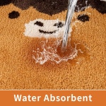 니고웨이즈 카우 욕실 러그, 부드럽고 미끄럼 방지 하 욕실/튜브/샤워/바닥용 기계 세척 가능 귀여운 브라운, 22인치 x 20인치  Brown 22 x 20... 