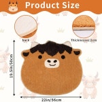 니고웨이즈 카우 욕실 러그, 부드럽고 미끄럼 방지 하 욕실/튜브/샤워/바닥용 기계 세척 가능 귀여운 브라운, 22인치 x 20인치  Brown 22 x 20... 