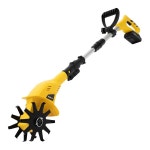 로터리 경운기 무선 정원 배터리 구동, 잔디 농장 텔레스코픽 파워 도구 손 경운기, 혼합 또는 재식종용, 깊이 6.7인치 너비 4인치... 