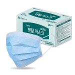 유한킴벌리 덴탈마스크 국산 블루 청색 50매 대형 일회용 병원용 의료용 마스크 82001 : 닥터메디온