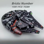 MOC 1579PCS 팔콘 호환 75389 밀레니엄 다크 스페이스쉽  빌딩 블록 모델  크리스마스 : 빅원물류3