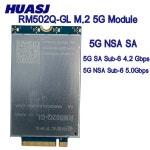 HUASJ SDX55 SG500M2-X 5G RM502Q-GL Sub-6 GHz M.2 LTE 모듈 NR Cat20 NSA 및 카드 : 속리소소온