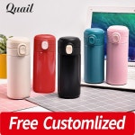 1Pcs 무료 사용자 정의 로고 원통형 304 스테인레스 스틸 물병-체육관/사무실/여행을위한 맞춤형 절연 보온병 : 시드컴퍼니3