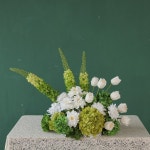 럭셔리 그린 화이트 시리즈 인공 난초 안스리움 꽃꽂이 파티 이벤트 배경 장식 웨딩 꽃 J2723 : 포리투코퍼레이션