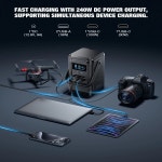 240W 12000mAh 최고의 미니 야외 휴대용 Lifepo4 충전식 배터리 태양광 발전소 LED 조명 포함 : 헤디예