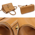 DELVAUX(델보) AA0555AAU024MDO 베지탈 브라운 로데오 그레인드 카프스킨 브리앙 MM 탑핸들 2WAY : 은평중고명품