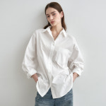 [2 SIZE] 시그니처 페이퍼 터치 코튼 셔츠 MDSH021_5 Colors : 몽돌