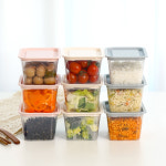 심플쿡 냉동밥 도시락통 사각 전자렌지용기(600ml) 8개 : 가쯔