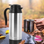 자동차 전기 가열 컵 주전자 휴대용 온수기 병 여행 트럭 커피 마시는 300-750ML 12 24V : 시드컴퍼니4