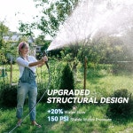 접이식 정원 호스 릴 1/2인치 x 65피트, 월 마운트가 있는 헤비 듀티 자동 되감기 실외 호스, 180 회전, 맞춤형 길이 잠금 및 10 모드 노즐(다크... 