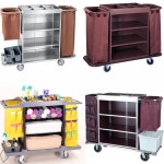 객실 운반차 카트 청소용 트롤리 호텔 이동식 청소 : 솔리드초이스