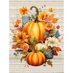 5D DIY 아트 키트 풀 라운드 드릴, 꽃이 있는 호박 그림 페인트 공예 모자이크 가정용 벽 장식용 12X16인치(30X40CM) G4363 : 아마존파도마켓