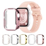 스마트워치,키즈스마트워치,이어폰,전기주전자 시계 맞는 3 더블 행 크리스탈 PC 보호 커버 시계 스트랩 보호 밴드PC 케이스 : 매직허브마켓255