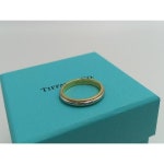 럭스미미 전시급 Tiffany(티파니) PT950(플래티늄) + 18K 옐로우골드 콤비 밀그레인 3MM 반지 - 12호 S등급 : 럭스미미