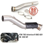 KTM 790 Adventure R ADV NK800MT 배기 머플러 접촉 중간 링크 파이프 용 오토바이 탈출 : 명촌유통