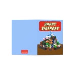 빌딩 블록 광산 공예 테이블이 있는 사무엘 제임스 컬러풀 생일 인사말 카드 4.6 x 6.25 (Vertical) : 지앤컴