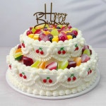 3단 케이크 모형 촬영용 공간대여 돌잔치 포토존 장식 A타입 (25.4x15.2cm) : 업라이트 쇼핑몰