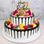 3단 케이크 모형 촬영용 공간대여 돌잔치 포토존 장식 A타입 (25.4x15.2cm) : 업라이트 쇼핑몰