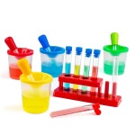 TOUHKAN 컬러 과학 시험관 용 드로퍼 캡이 달린 플라스틱 4세 5세 6세 7세 8명 : 윈백