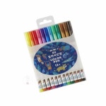 MN PVC 칼라사인펜 12색 12개입 형광펜 컬러마커 캘리그라피 : jystore88