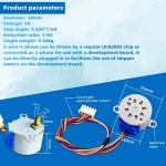 센리케이 12V 28BYJ-48 밸브 스테퍼 모터 4상 기어 6PCS : 손맛공구