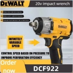 디월트 DCF922 전동 임팩트 렌치 충전식 고토크 406Nm(역회전) 1/2인치 2500 RPM 범용 공구 배터리 : 다이렉트스토어3