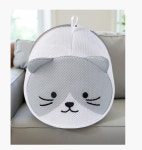 롤업 세탁망 원통 의류망 빨래망 신발 속옷 작은 의류용 고양이 : 우리동네만물점