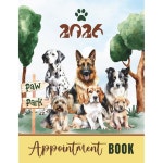 예약 2026년 발 공원 개 그루밍, 걷기 일일 고객 스케줄러 일기, 월 플래너, 시간별 시간 슬롯이 있는 반려동물 사업주를 위한 할 일 목록 오전... 