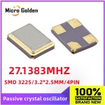 (10pcs27.1383M 27.1383MHZ 3225 3.22.5mm SMD 패시브 수정 발진기 4 핀 수정 공진기 크리스탈 3.2X2.5MM : 오즈컴퍼니7