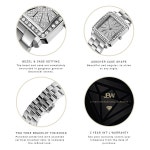 JBW J6387-SetC cristal 28 쥬얼리 Silver-tone 다이얼 ladi : shopUSA