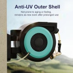 PRO 스틸 코일과 헤비 듀티 9 스페리 패턴 금속 노즐이 장착된 개폐식 정원 호스 릴 1/2인치 x 100피트, 자외선 차단 쉘, 넓고 두꺼운 벽 마운트... 