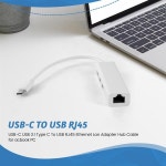 Macbook PC용 새 USB-C USB 3.1 C-USB RJ45 이더넷 Lan 어댑터 허브 케이블 : 유니크윈