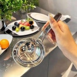 도자기 그릇 식기세트 커피잔 찻잔 머그컵 명품 전통 다기 수프 스푼 스테인리스 스틸 테이블스푼 수프 국자 짧은 손잡이 대형 라면 육수... 